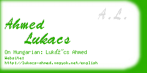 ahmed lukacs business card